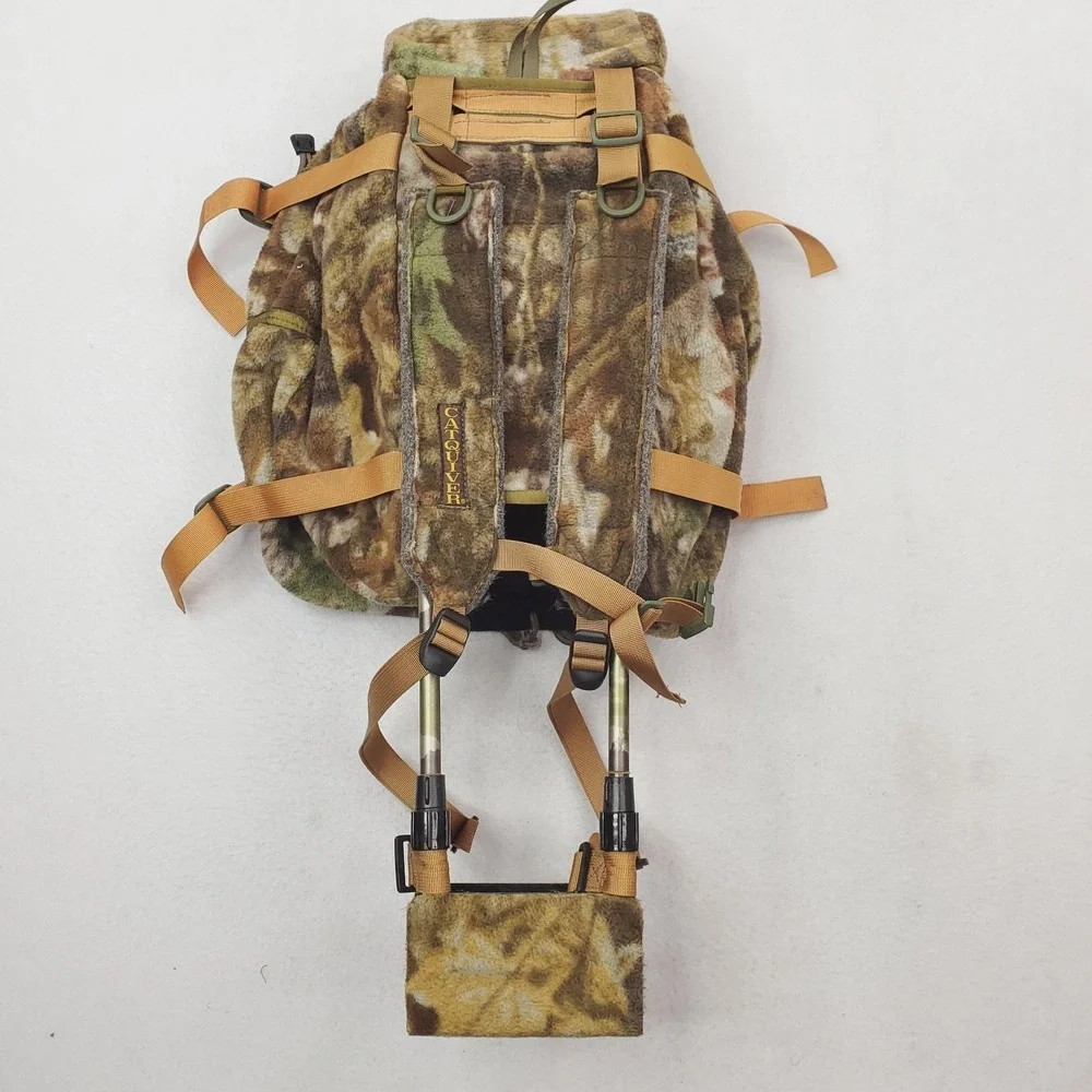 Vintage Rancho Safari Catquiver Fleece Backpack Bag Quiver Camo Bow Hunting